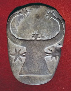 Paleta de cabeça de touro (xisto)
